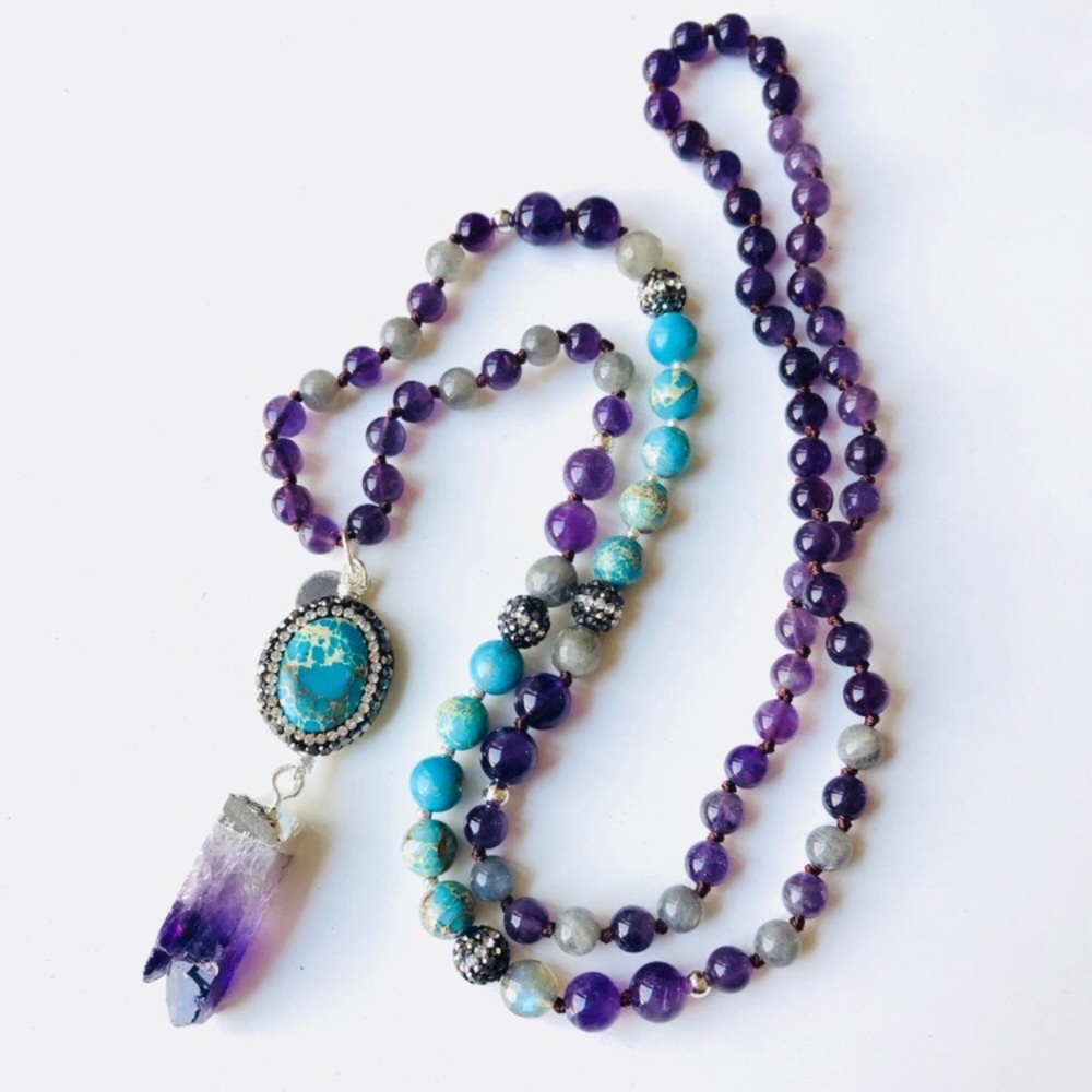 Amethyst & Labradorite Necklace